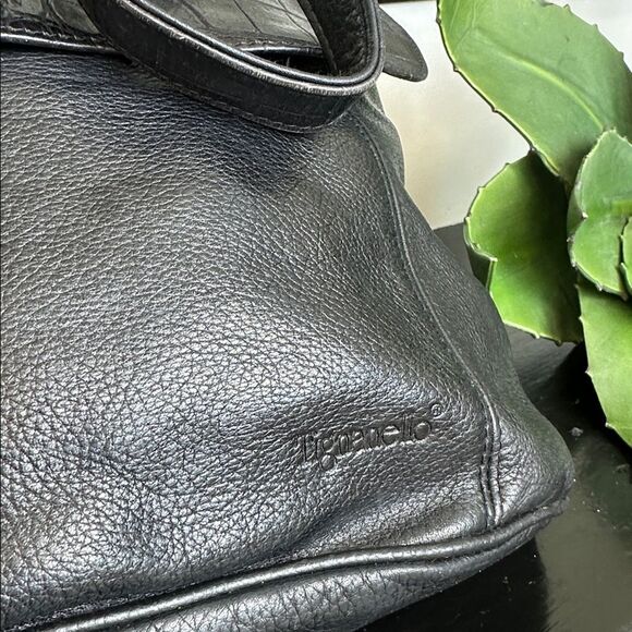 Tignanello Genuine Leather Shoulder Bag – Unique Croc-Embossed Flap Soft Lux - Picture 7 of 12